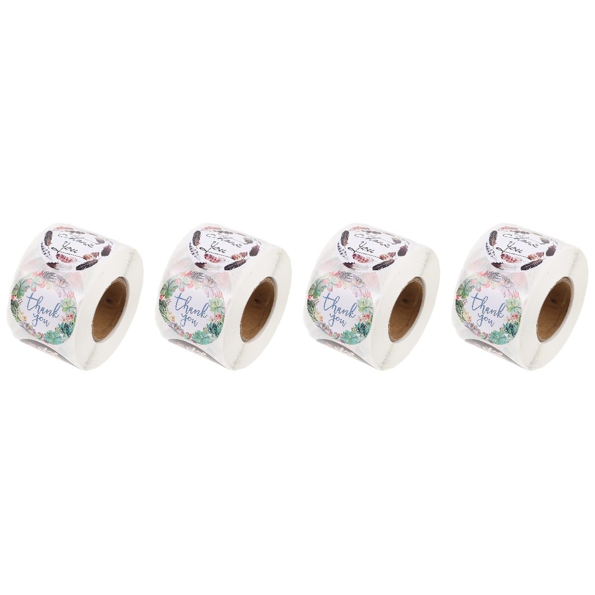 Autocollants de remerciement UPKOCH : 4 rouleaux de 500 étiquettes rondes 3.8cm d'emballage