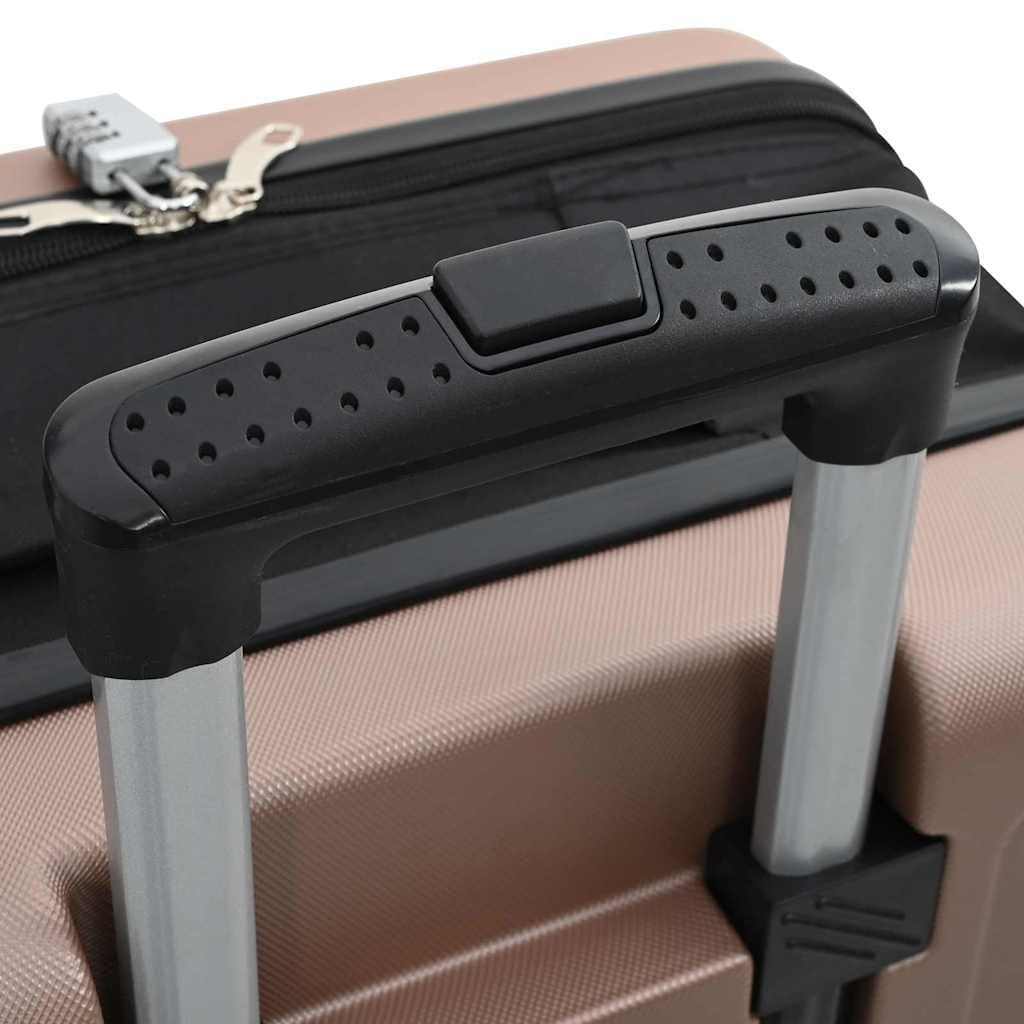 Torba podróżna z zamkiem czarna 34 x 23 x 55,5 cm ABS, różowe złoto, 24 Zoll, Nowoczesny