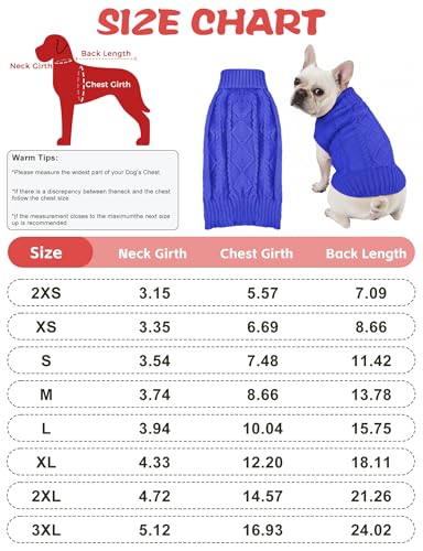 Pull pour chien en maille haut de gamme avec double collier tricoté - 6