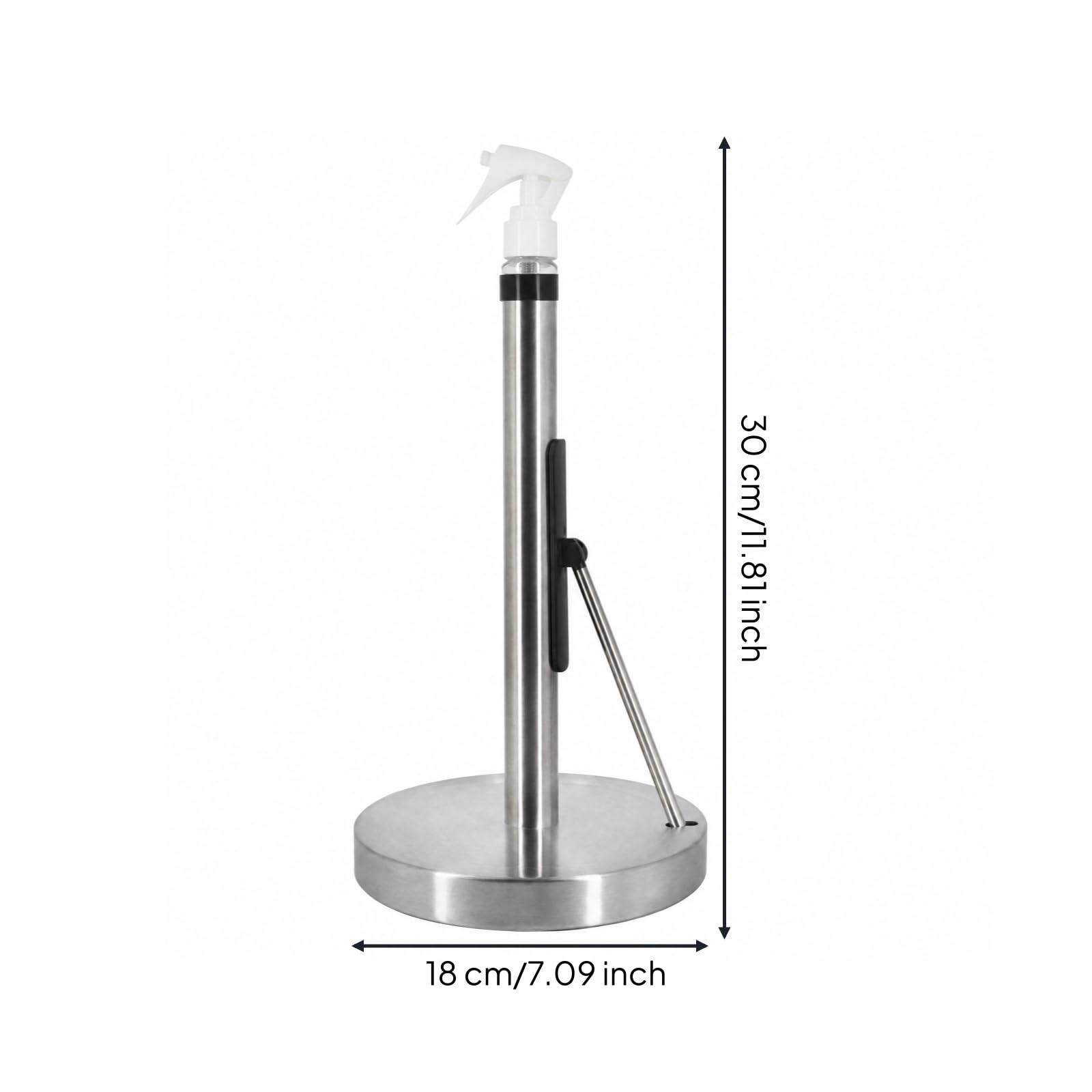 Porte-Essuie- Comptoir En Acier Inoxydable Support En Acier Inoxydable Base Pratique pr Cuisine