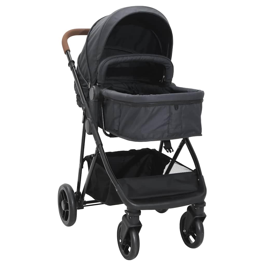 Passeggino 2 in 1 con telaio in acciaio e cintura a 5 punti