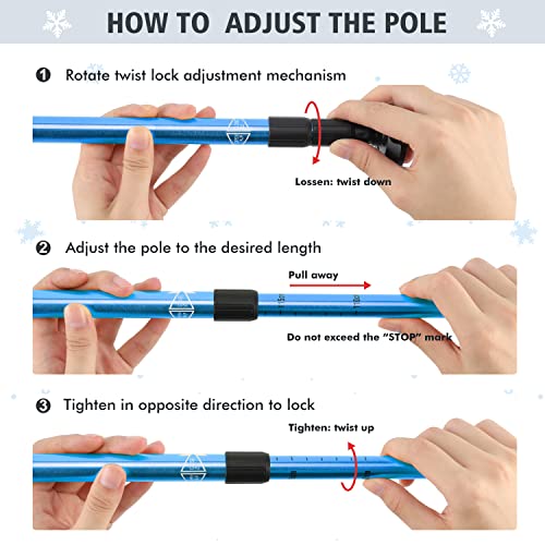 Gpeng 4-In-1 Xtreme Lightweight Terrain Snowshoes For Men Women Youth Kids, Light Weight Aluminum Alloy Terrain Snow Shoes With Trekking Poles And Free Waterproof Leg Gaiters, 14"/21"/25"/27"/30" #TOP3