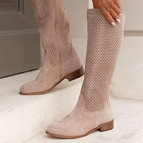 Bottes d'hiver pour femme avec talon bas pour marcher sans douleur