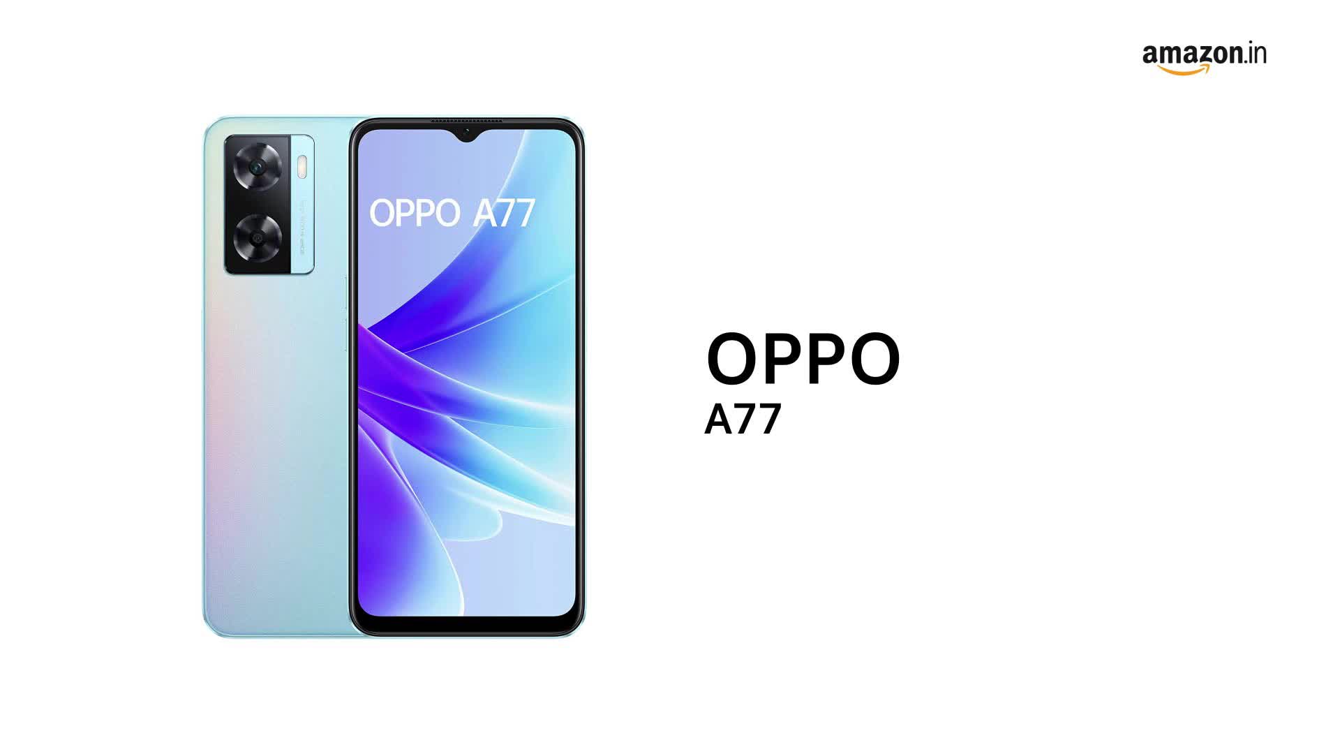 Oppo A77 (Sky Blue, 4GB RAM, 64 Storage) with No Cost EMI