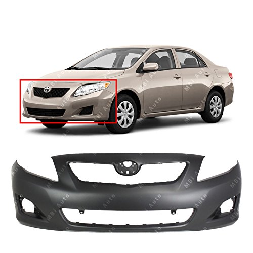 BUMPERS THAT DELIVER - Primered, Front Bumper Cover Fascia for 2009 2010 Toyota Corolla Sedan 09 10, TO1000343