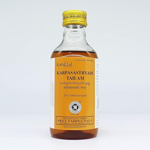 Karpasasthyadi Tailam-200ML, (Pack Of 1), Of Arya Vaidya Sala Kottakkal and get Golden Oldie Herbs®, Sukanthi Pills-1gm