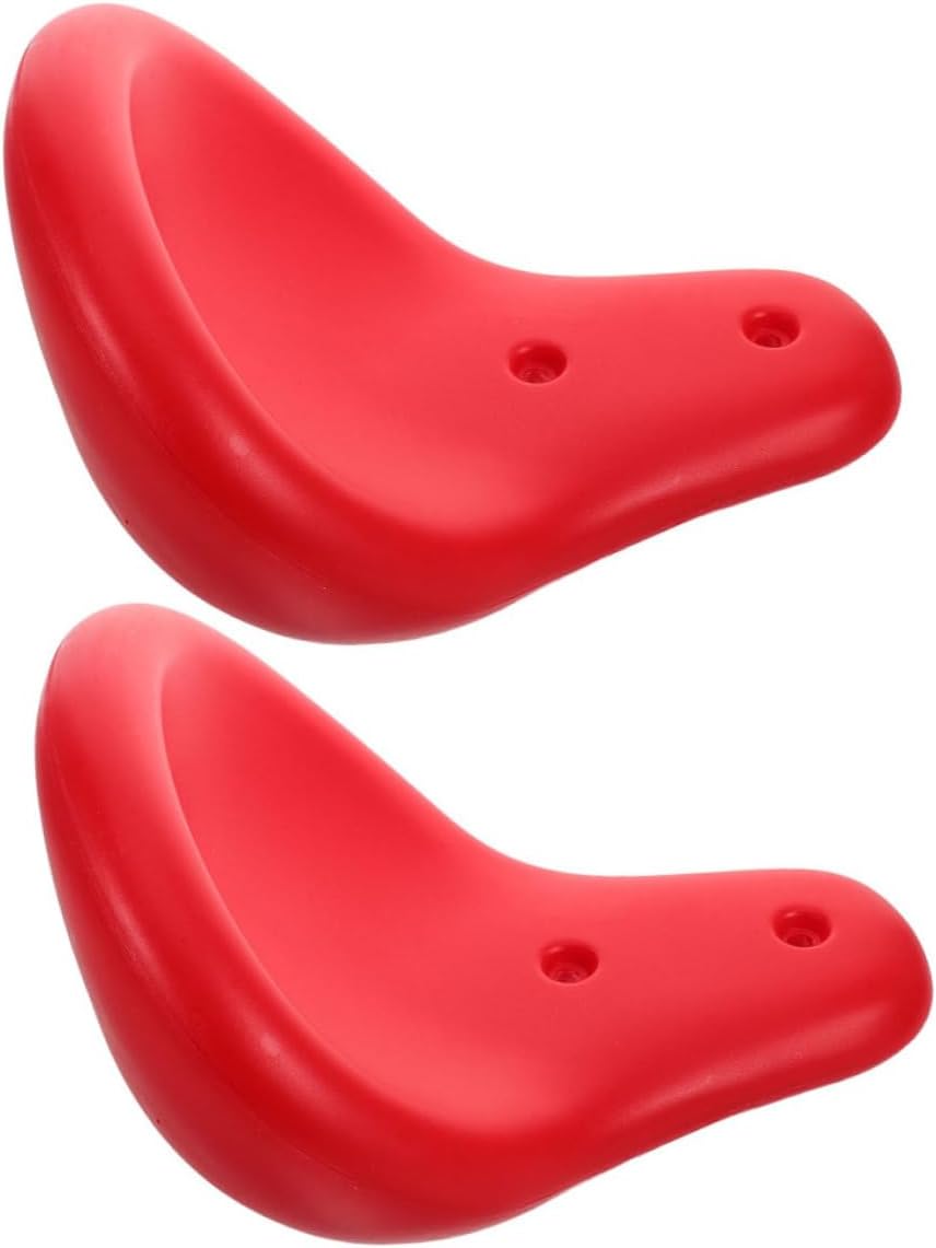 2pcs Plastic Seesaw Seat Replacement for Boys and Girls Playgrounds Weather Resistant Outdoor Fitness Accessory Compatible Community Parks Red