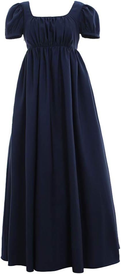 1791's lady Women Vintage Regency Dress High Waistline Ball Dresses Victorian Tea Gown Dress
