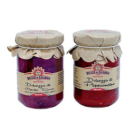 Confituras Delizie di Calabria: Cebolla Roja de Tropea Calabria IGP y Pimiento 160 gr x 2