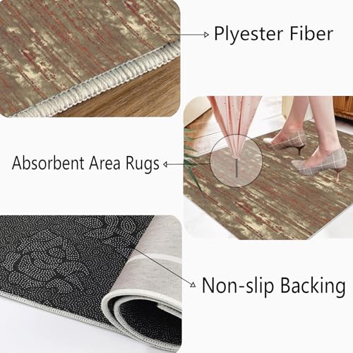Alfombra de pasillo absorbente con base antideslizante lavable, formato largo de 60x300 cm 6