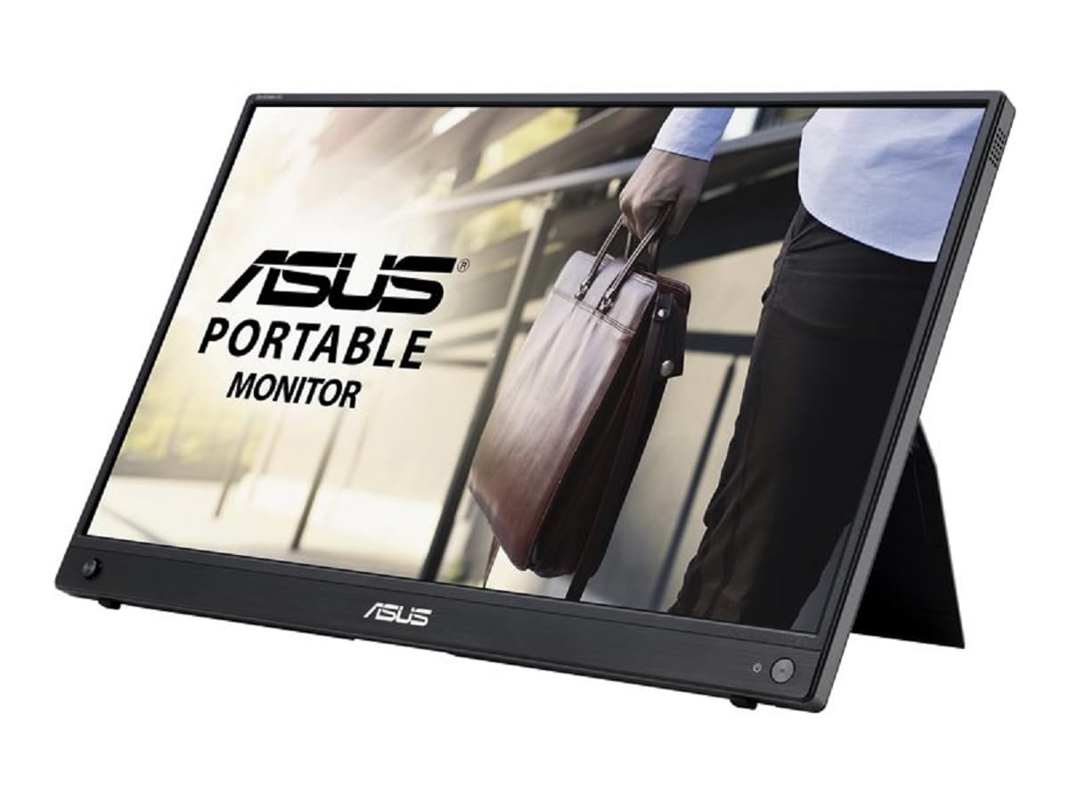 ASUS Monitor portátil inalámbrico USB ZenScreen GO MB16AWP: 15,6", IPS, USB Tipo C, Mini-HDMI, Batería integrada, Antiparpadeo, Luz Azul de Baja Intensidad, Rosca para trípode. 250cd/m². Negro
