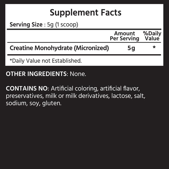 Miniatura 2 de ML Naturals Monohidrato de creatina micronizada 200 polvo de malla 300g (10.5oz), 60 porciones, puro y sin sabor, vegano, sin gluten, sin OMG,