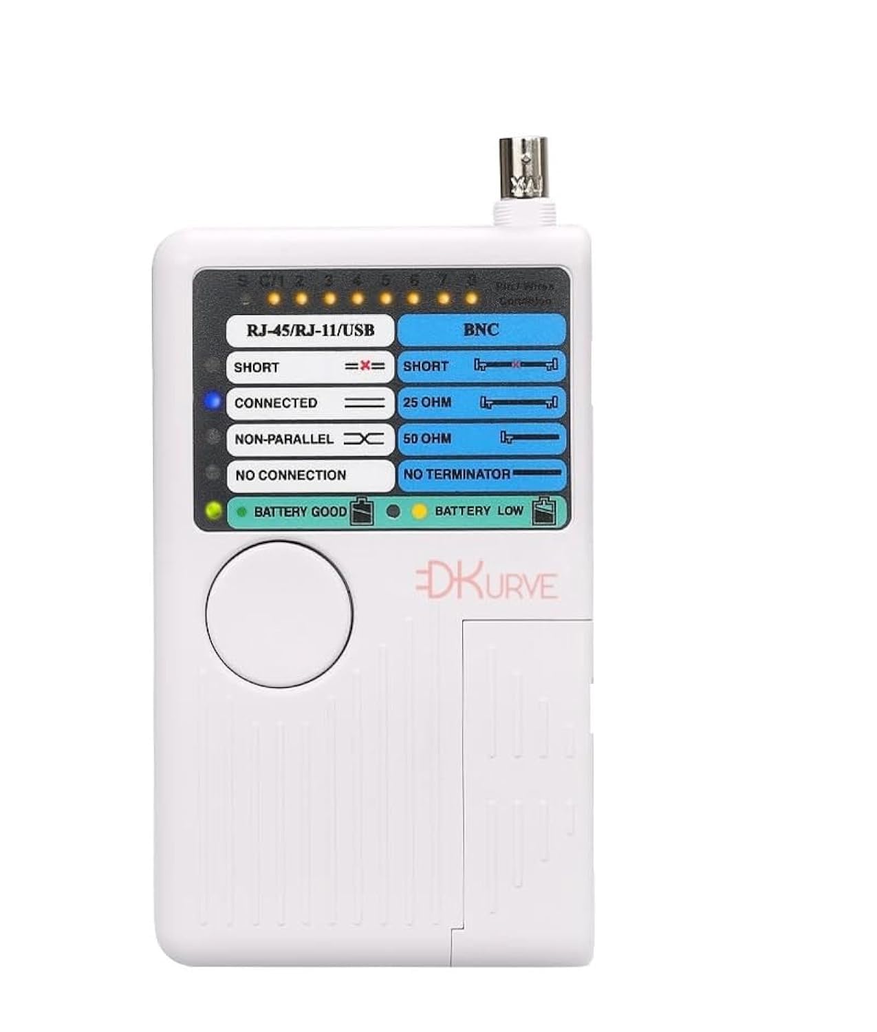 DKURVE Lan Cable Tester RJ11 RJ45 BNC Remote Cat5 Cat6 Ethernet Professional Multi Function 4 In 1 Network Cable Tester