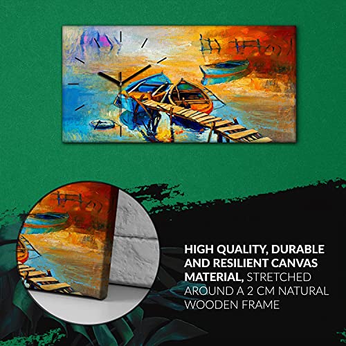 Image Art Mural Moderne Horloge Toile Salon Haute Définition