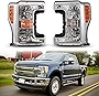 Nixon Offroad Headlights for Ford F-250 F-350 F-450 Super Duty 2017 2018 2019 Head Lights Assembly LED Projector DRL Replacement Turn Signal Lights High Low Beam 1 Pair (Chrome Housing / Clear Lens)