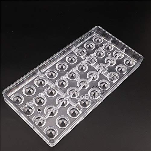 Image of 36 Cavities 2cm Diameter Half Ball Shape Polycarbonate PC Chocolate Mold Candy Making Supplies DIY Baking Supplies