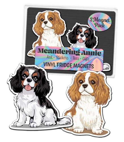 Imanes de perros Cavalier King Charles Spaniel, pack 2 miniatura 1