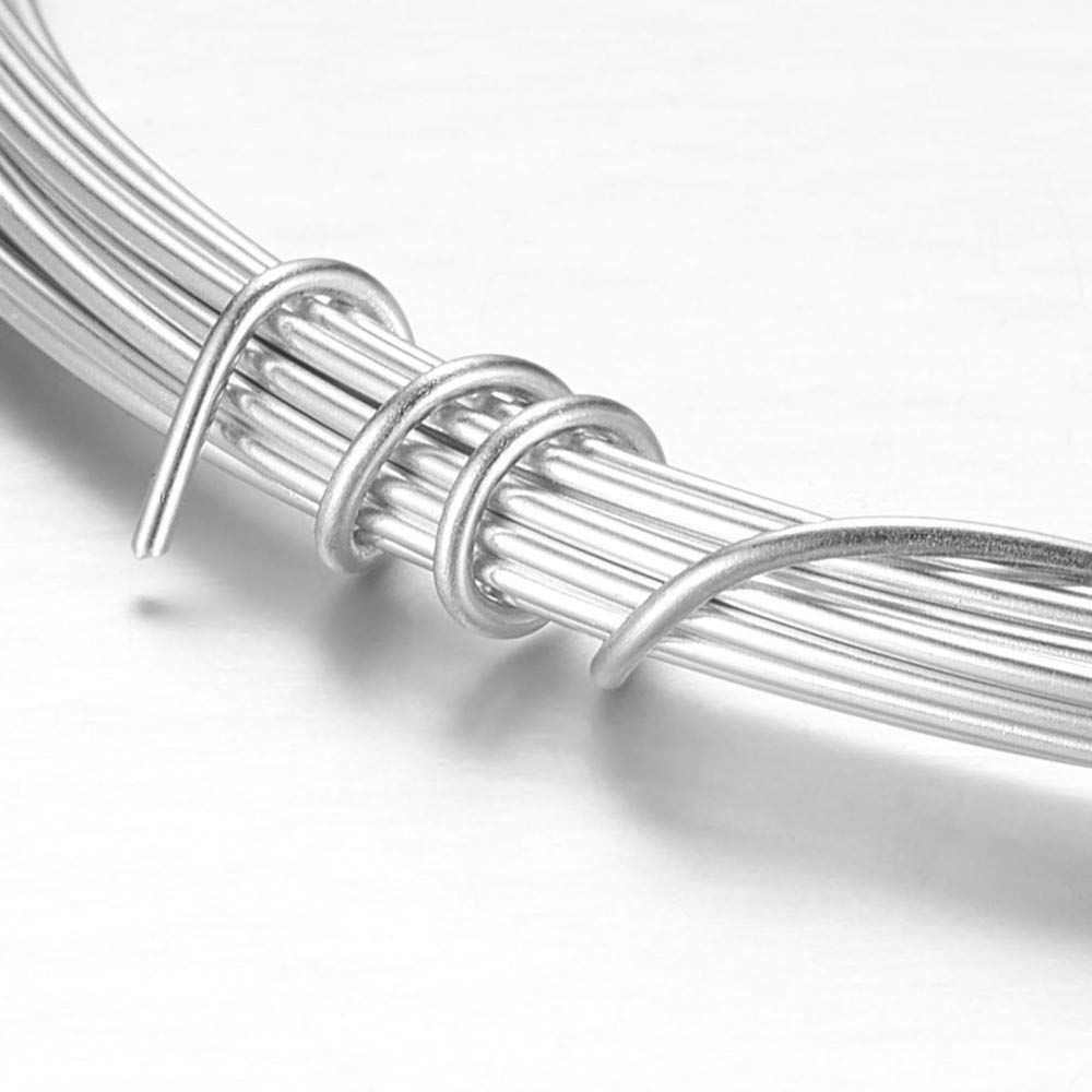 Julz Beads Silver 10M Aluminium Wire - 1Mm - 18 Gauge - Craft Wire - P00325l Large