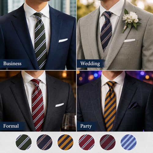 Image of WeiShang Neckties for Men, Classic Formal Tie