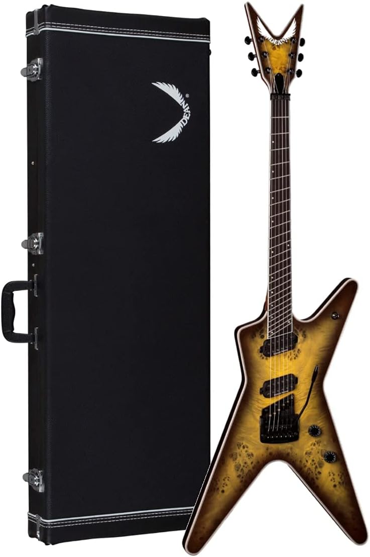 Dean ML Select Multiscale Kahler Guitar, Ebony, Satin Natural Black Burst