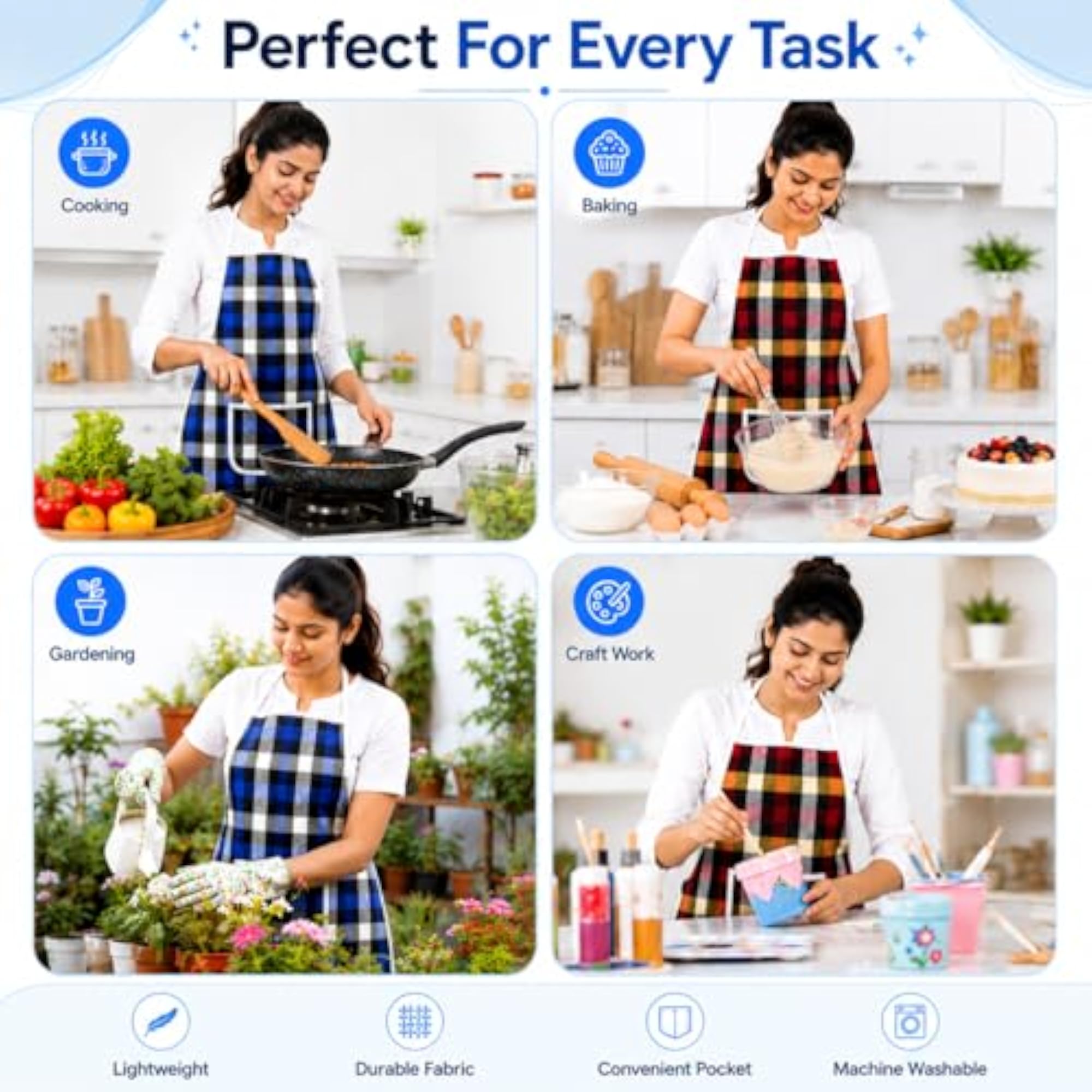 Kitchen Apron Combo Pack of 2 for Women & Men