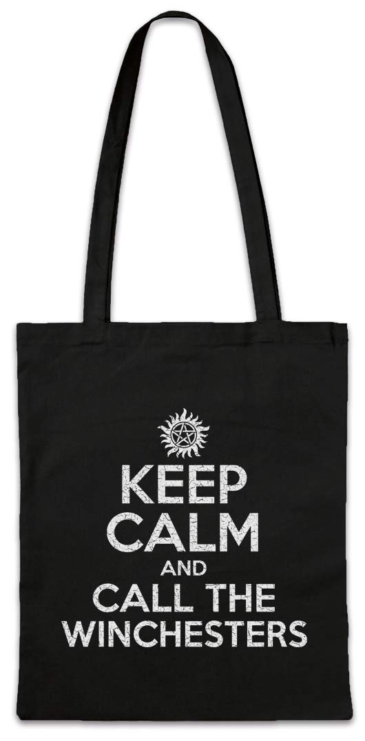 Urban Backwoods Keep Calm And Call The Winchesters Shopper Reusable Hipster Shopping Cotton Bag
