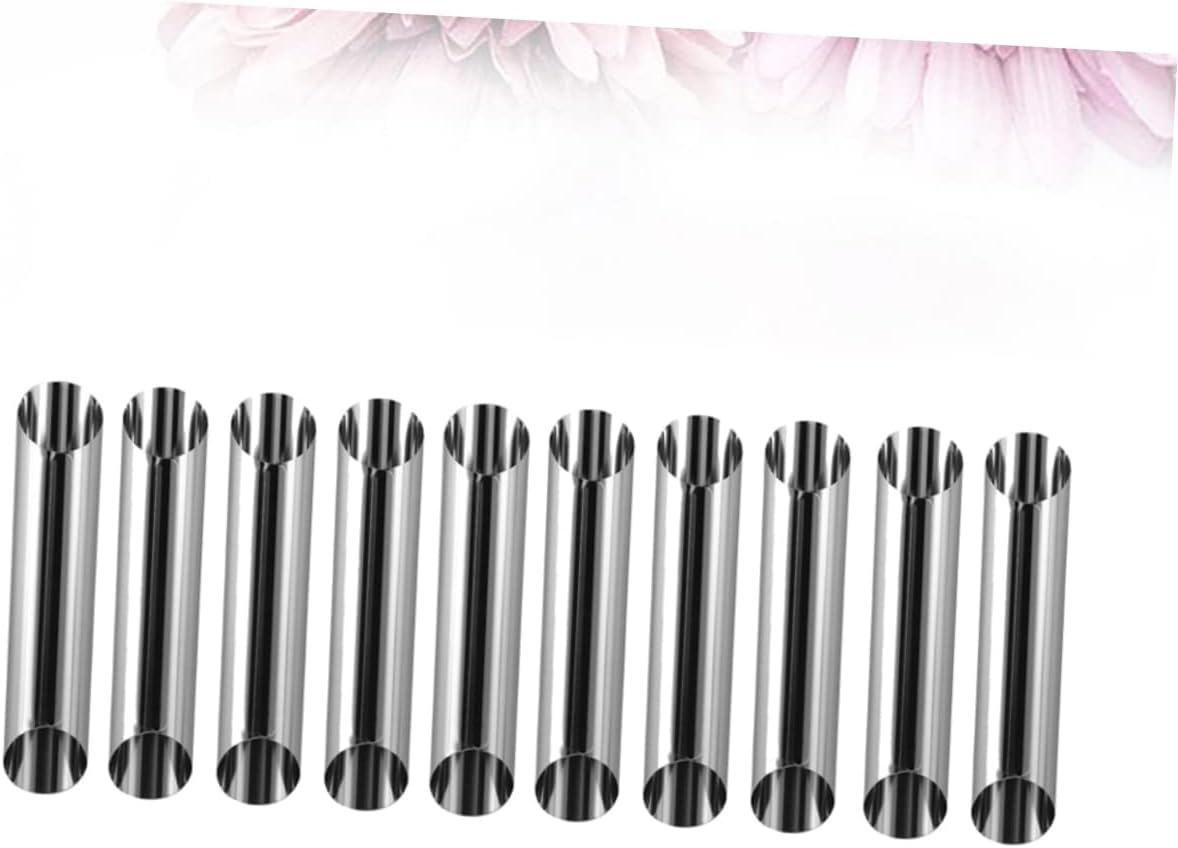 PRETYZOOM 20pcs Stainless Steel Connoli Molds Bread Tube Molds for Sweet Savory Dishes