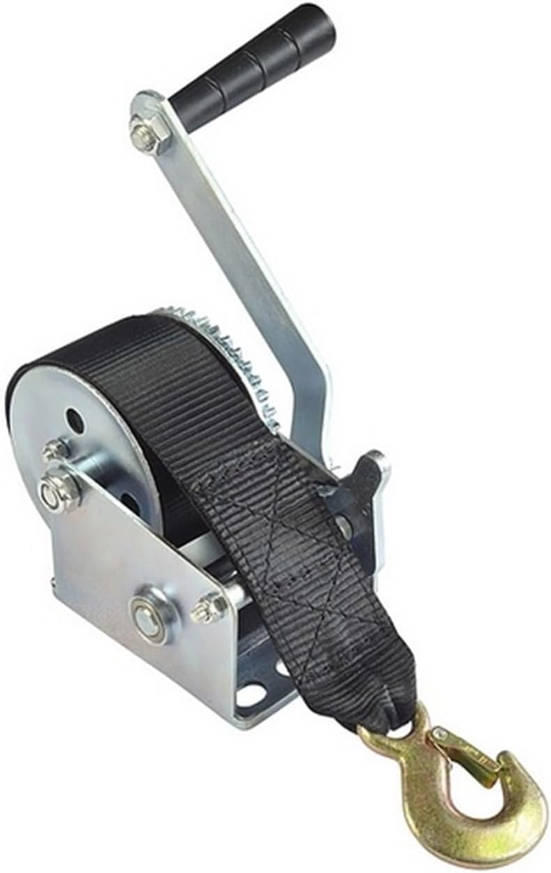 Hand Crank Winch, Webbing Hand Winch Manual Winch Hand Winch Small Crane Motorboat Tractor Lift,Boat Trailer Winches