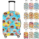 Personalised Suitcase Cover with Face Photo, Custom Suitcase Covers Protectors, Luggage Covers for 18-32" Suitcases, Funny Personalised Luggage Cover Perfect for Travel Business Family and Friends (B) - Image 1
