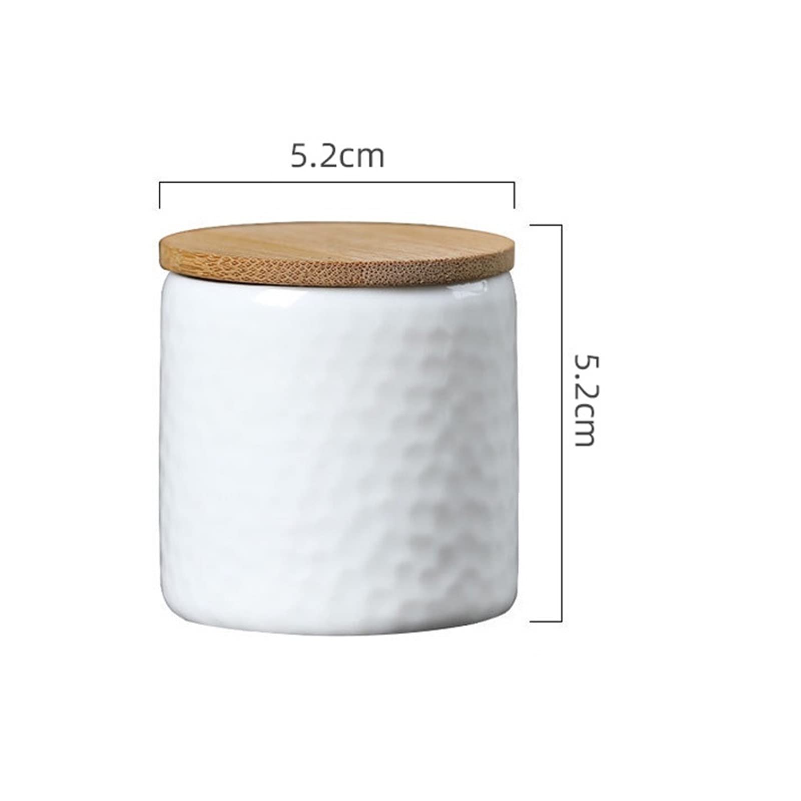 barattolo di ceramica, barattoli di zucchero e caffè, barattoli di tè e caffè zucchero barattolo di tè, mini scatola da tè sigillata in ceramica con coperchio in bambù contenitore in porcellana bianca