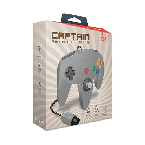 Miniatura 2 de Hyperkin - "Captain Premium Controller for Nintendo N64 (Gray) - Retro Original style USB Controller