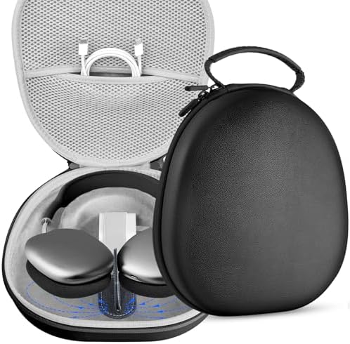 Joyleop for AirPods Max Case - No More Sleep Mode Errors with Precision Magnetic Design with Advanced Technology, Hard Organizer for Travel, Black