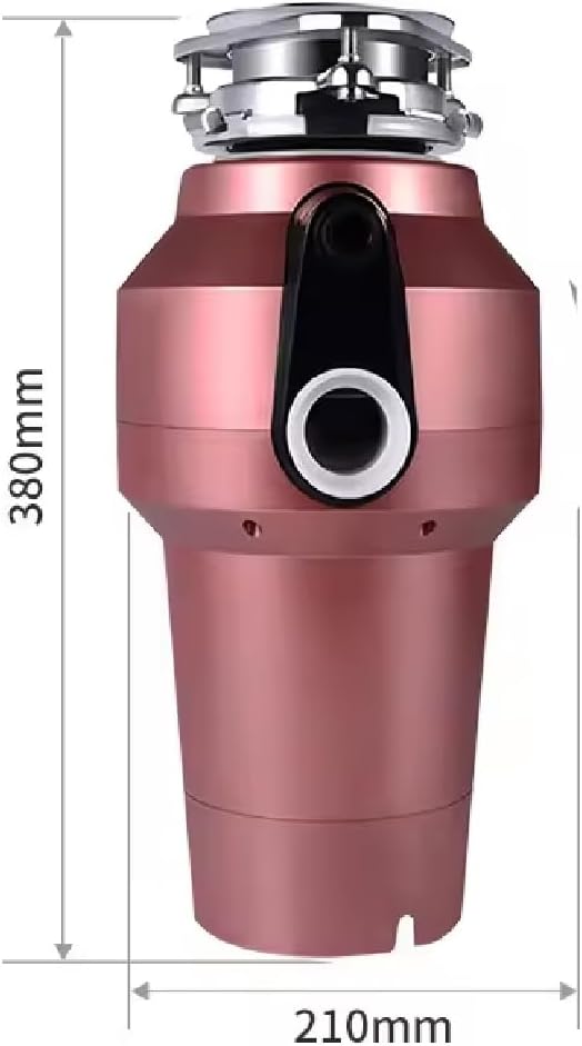Garbage Disposal System, Continuous Feed with Sound Reduction, Stainless Steel Food Waste Grinder with Air Switch and Power Cord for Kitchen Sink