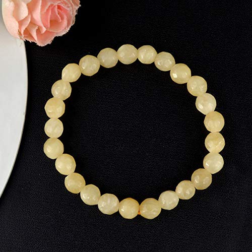 Image of Reiki Crystal Products Natural Crystal Stone 8 mm Faceted Diamond Cut Beads Bracelet for Men & Women | Reiki Charged Gemstone Bracelet | Multiple Stone Variants Available