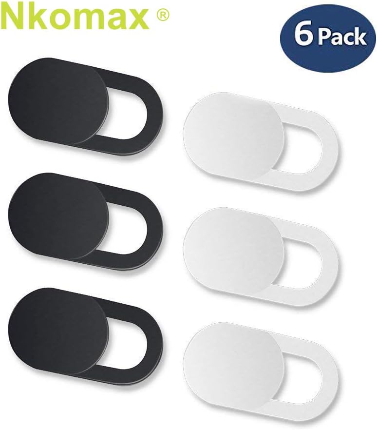 Webcam Cover Slider, Laptop Camera Cover 0.027in Ultra-Thin Fits Echo Spot Smartphones Tablets Macbooks Computers Desktops with Strong Adhensive, Protecting Privacy and Securtiy 6 Pack