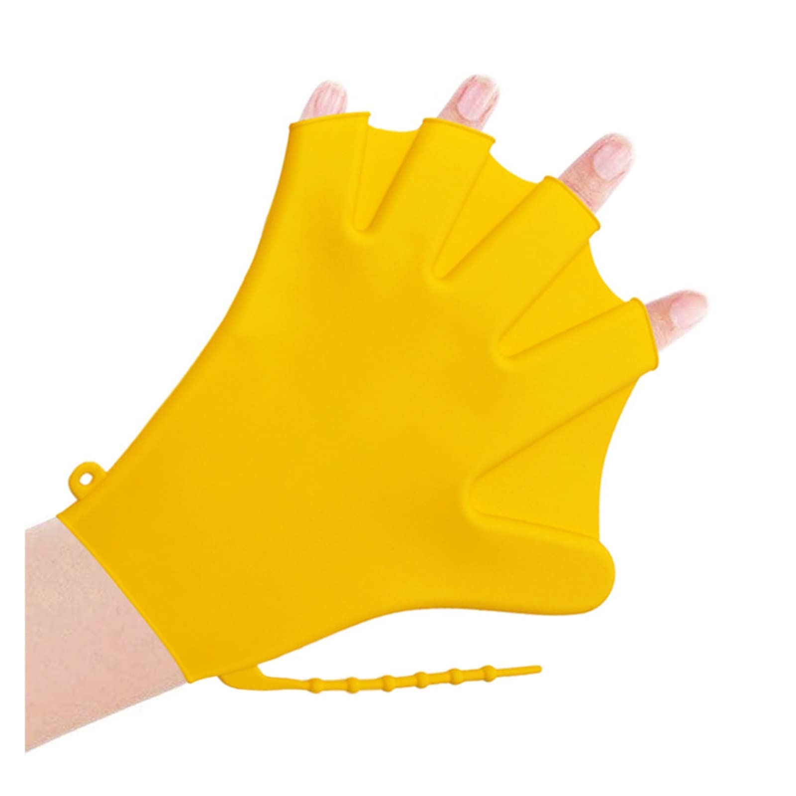 1 Paire de Gants Natation palmés, d'entraînement résistance à l'eau, plongée en Silicone, Mitaines
