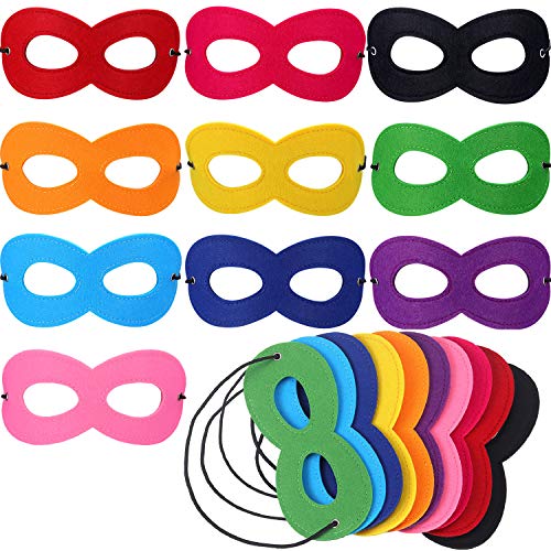 Jovitec 50 Packs Hero Eye Masks Cosplay Masks Masquerade Masks Felt Masks