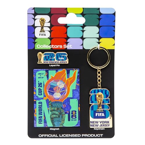 Image of FIFA World Cup Host City Collector's Set - Includes Lapel Pin, Keychain & Magnet - Celebrates Your Favorite Host City