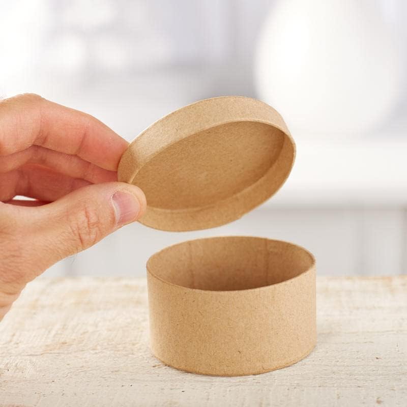 Miniatura 4 de Paper Mache - Cajas pequeñas de formas surtidas, forma de corazón, rectángulo y redonda, cajas de papel pequeñas para regalos, joyas, cajas de hadas