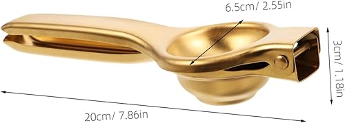 Miniatura 2 de TEHAUX Exprimidor manual de limón de acero inoxidable ergonómico Exprimidor de cítricos de mano para extracción eficiente de jugo, prensa duradera y