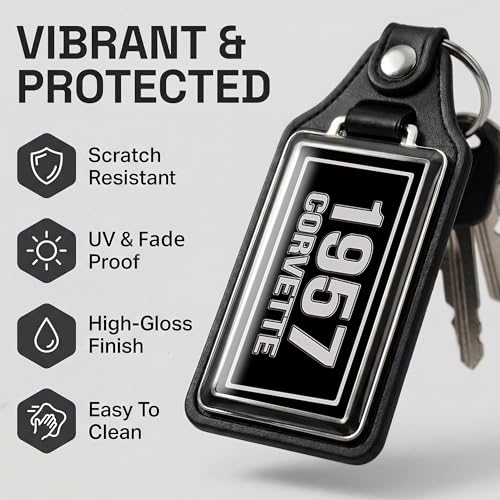 Image of Brotherhood Car Key Chain for Corvette - Classic Models Keychain for Men and Women Gift Key Ring Key Chain
