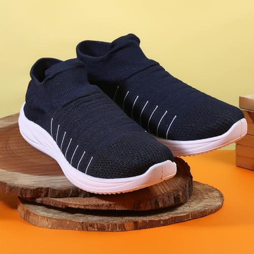Image of XENIX Light Weight Breathable Knitted Men Socks /Slip-on Sports Shoes for Jogging & Cycling, Training |Premium Socks Sports Shoes|Eva Socks Knitted Running Shoes