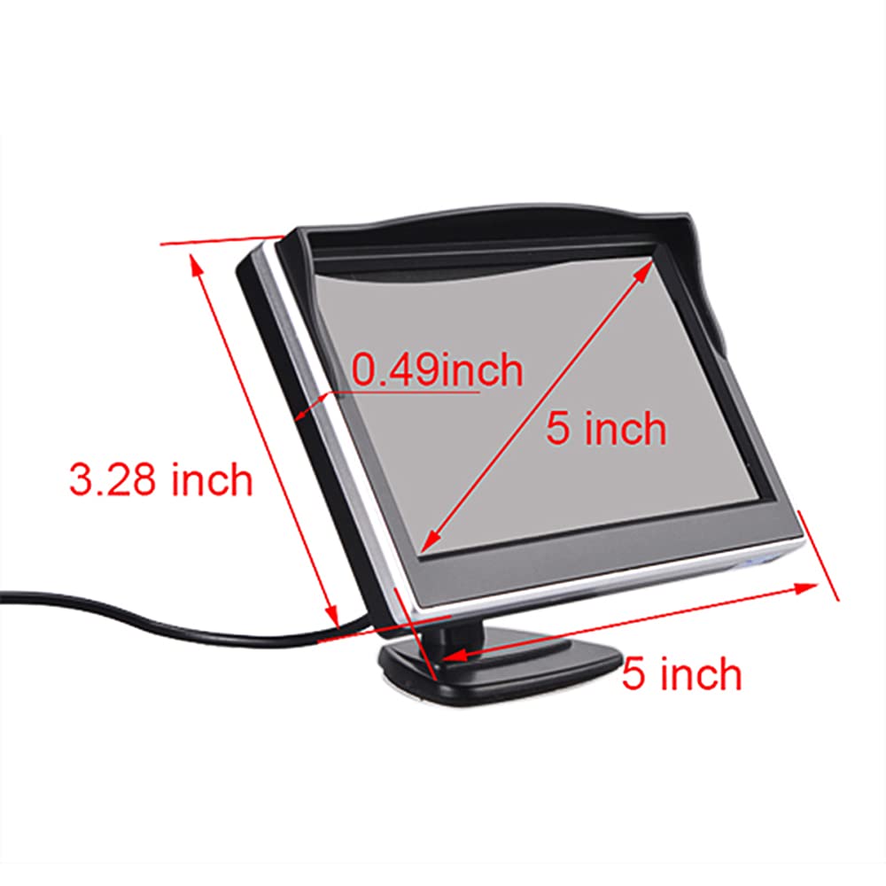 HD 720P Telecamera posteriore con kit monitor LCD da 5,0 pollici, 3a luce di freno, fotocamera di ricambio per Trafic X82 Mk3, Opel Vivaro B, FIAT Talento e Primastar (2014-202O)