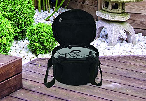 BBQ-Toro Dutch Oven draagtas voor Dutch Oven, vuurpan of stoofpan, opbergtas, transporttas, grilltas, zwart, tas voor Dutch Oven accessoires, Dutch Oven tas, zwart, Tasche für 6 und 9 QT Dutch Oven
