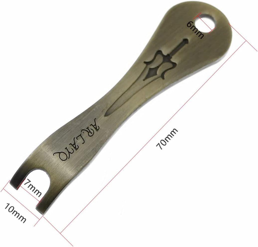 Jiayouy 5Pcs Acoustic Guitar Bridge Pins & Knob Puller Remover Extractor Tool Stainless Steel Luthier Tool