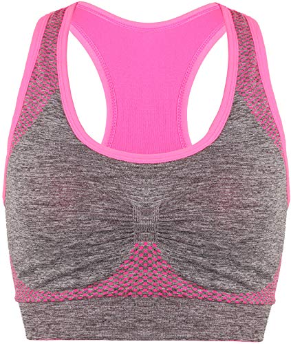 Women's Seamless Sports Bra High Impact Pocket Yoga Bras