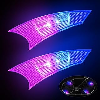 NIUAWASA Bike Spoke Light LED Waterproof Easy Install Bicycle Wheel Lights 3 Mode Tire Flash Safe Warning Lamp for Kids/Adult Bike 2Pcs