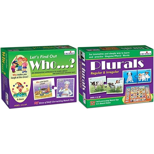 Let's Find Out- Who? & Creative Educational Aids 0986 Plurals - Regular and Irregular Combo