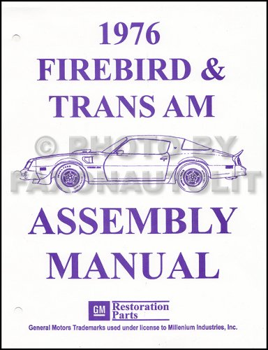 Cover of the 1976 Pontiac Firebird & Trans Am Factory Assembly Instruction Manual