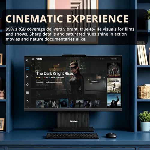 Image of Customized Desktop, Created Using Lenovo IdeaCentre AIO 3 23.8 inch FHD All-in-One Desktop, Ryzen 5 7535HS, 16GB /32GB /64GB RAM, 512GB /1TB /2TB /4TB SSD, Wireless Keyboard&Mouse, Win 11 Pro, Gray